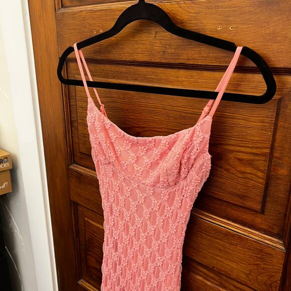 Bardot Adoni Mesh Midi Dress Lili Pink size XS NWT's $119 Women's - Picture 5 of 15